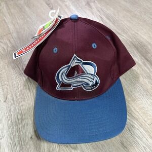 VTG Colorado Avalanche Snapback Hat NWT NHL Logo 7 Light Up Maroon Blue‎ Cap